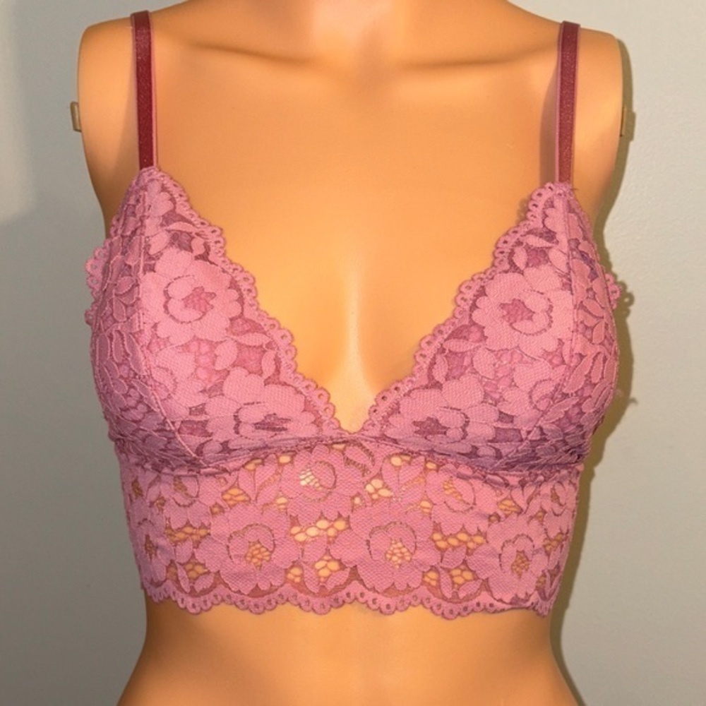 Floral Lace Bralette in Mauve